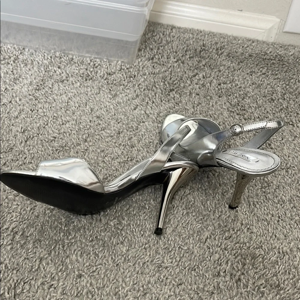 Nine West Women's Silver Slingback Heels - Picture 3 of 5